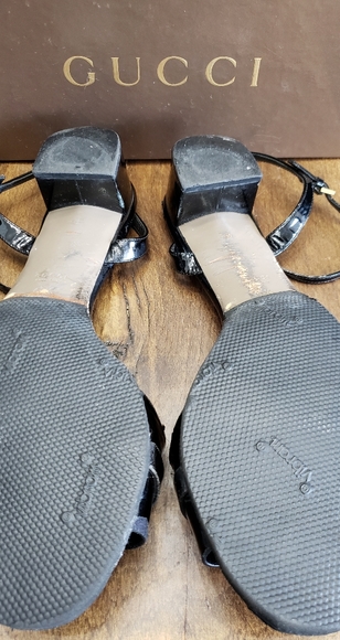 Gucci horsebit patent leather sandals - Picture 3 of 6